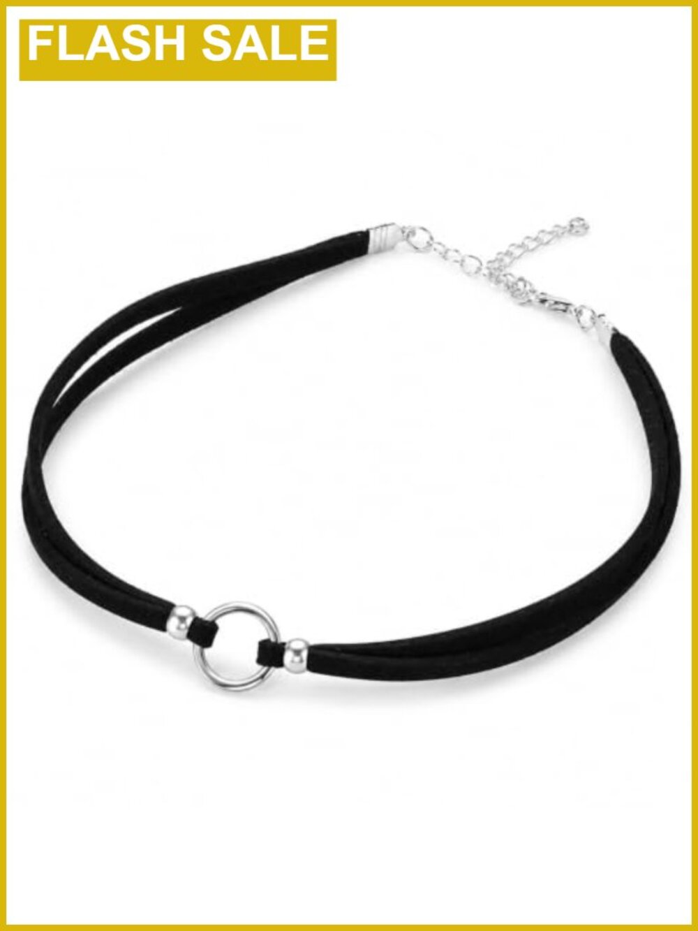Gothic Black Velvet Choker Necklace with Adjustable Clasp